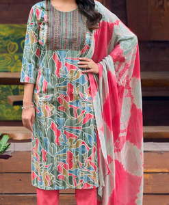 Ropa étnica de algodón indio pakistaní Salwar Kameez trajes para mujer trajes de moda para ocasiones de boda y fiesta - Product Image 3