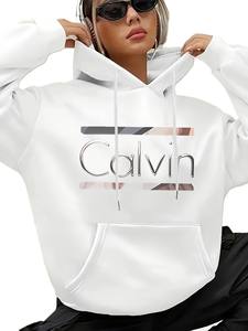 ราคาขายส่ง เสื้อฮู้ดดี้ผู้หญิง ผ้าฝ้ายฟลีซ 100% เป็นมิตรกับสิ่งแวดล้อม สกรีนโลโก้ได้ คอฮู้ด ใส่ได้ทั้งฤดูใบไม้ร่วง/ฤดูหนาว สไตล์ลำลอง มีป้ายด้านหน้า - Product Image 3