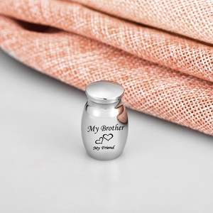 Brother Mini, urna de cremación de tamaño personalizado Unisex, soporte de Metal para cenizas humanas para recuerdo funerario, joyería conmemorativa para amigos - Product Image 3