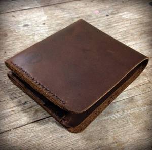 Portefeuille en cuir vintage à deux volets de haute qualité pour hommes WML-0116 logo en cuir véritable personnalisable en usine - Product Image 3