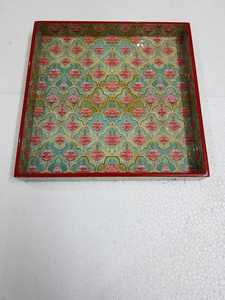 Elegante bandeja de servicio clásica de lujo con estampado de MDF para el hogar, comedor, exhibición de bodas y uso personalizado de Carnaval por Global Exports - Product Image 4