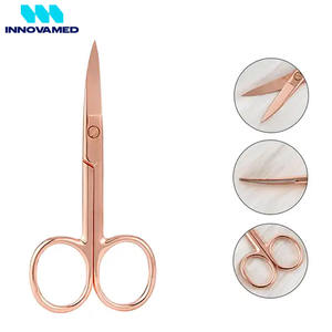 Tijeras para Cutículas de Manicura y Pedicura de Acero Inoxidable Color Oro Rosa, Precio al por Mayor, Marca INNOVAMED - Product Image 2