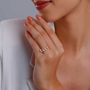 Anillo de diamantes Lambency de oro rosa - Product Image 1