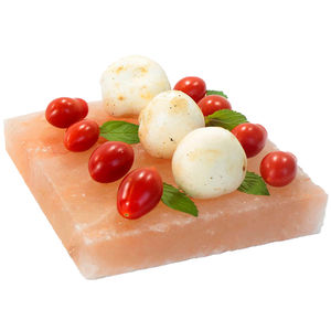 Bloc de sel rose de l'Himalaya, pierre de sel cristalline, dalles naturelles, artisanat, carreaux roses, plaque de cuisson en sel avec support métallique 30*20*5cm, vente chaude - Product Image 1