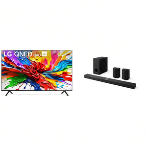 Téléviseur intelligent 4K de 75 pouces avec barre de son multi-canaux, son surround 3D, caisson de basses sans fil - Ensemble home cinéma - Product Image 2