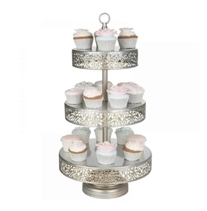 Soporte de aluminio para pasteles para restaurante en casa, pastel de cumpleaños, soportes de metal para pasteles de 3 neumáticos, utensilios para hornear, mesa. - Product Image 1