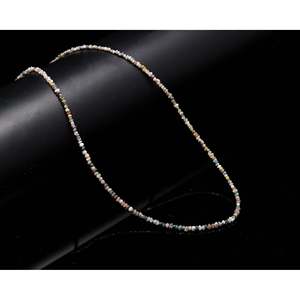 Collier de perles de diamants naturels multicolores non taillés, pendentif tendance en perles de diamants bruts non taillés - Product Image 1