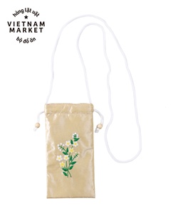 Sac en lin brodé à la main avec broderie de différentes couleurs sac à dos en lin 100% doux lavé OEM fabriqué au Vietnam - Product Image 1