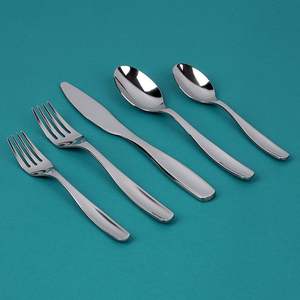 Nuevo Juego de Cubiertos Decorativos de Acero Inoxidable con Mango Real, Acabado Plateado, Portátil para el Hogar y Hoteles, Vajilla - Product Image 1