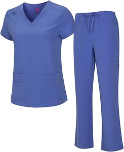 Uniformes de hospital unisex de ajuste moderno, conjunto de uniformes médicos de primera calidad con logotipo personalizado y pantalones para correr y Top para médicos y enfermeras, venta al por mayor - Product Image 1