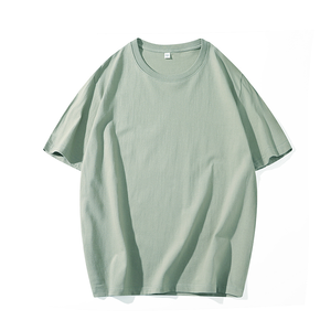 OEM personnalisé unisexe 100% coton col rond T-Shirt hommes décontracté à manches courtes lâche plaine hauts en plusieurs couleurs coupe surdimensionnée - Product Image 4