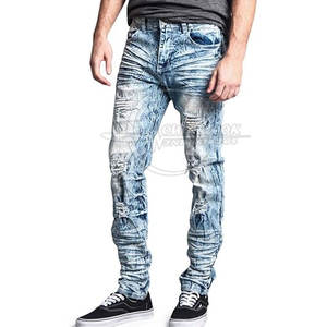 กางเกงยีนส์ผู้ชายเอวกลางทรงตรงสไตล์ลำลองกางเกงซักได้น้ำหนักเบาออกแบบได้ตามต้องการ - Product Image 3