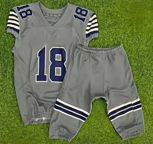La más alta calidad diseño personalizado sublimación jóvenes uniformes de fútbol americano aparejos sarga Jersey pantalones integrados - Product Image 1