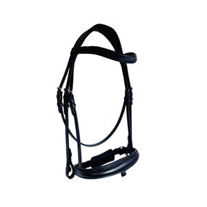 Bridas de carreras de caballos y equitación de cuero negro genuino multiusos Brida de caballo de corona completa al por mayor y fabricante - Product Image 6