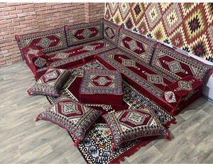 <b>L</b> <b>Shaped</b> Arabic <b>Sofa</b> - 1 Set of 15 Pieces - What's Included in the Price: <b>Covers</b> + Sponge - Product Image 2