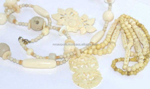 Bộ lạc kho báu thanh lịch vàng mạ sừng trâu & xương cổ áo vòng cổ của phụ nữ trang sức cưới Bộ sưu tập bán buôn M.R.S. <span class=keywords><strong>Ex</strong></span> - Product Image 4