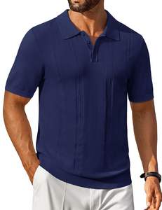 Polos personnalisés avec logo de marque, vert, vêtements de course pour hommes, 100% polyester, polo de golf pour hommes - Product Image 3