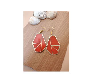 ต่างหูเรซินและทองเหลืองแฟชั่นสำหรับผู้หญิงเครื่องประดับเรซินไข่มุกคริสตัล - Product Image 6