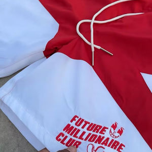 Conjunto de Chaqueta corta cortavientos de dos piezas personalizada de verano Conjunto corto de chándal cortavientos para hombre - Product Image 3