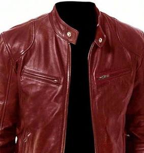Chaquetas de Cuero Vacuno Formales de Invierno de Alta Calidad con Cuello Alto, Logotipo Frontal, Impermeables y Ecológicas, Teñidas con Tintes Ecológicos - Product Image 1