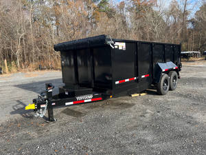 Remorque à benne basculante Tuff Dump 16' à côtés hauts, noire - Product Image 4