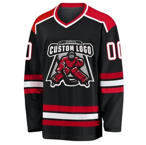 Premium Custom Made Ice Hockey Jersey Quick Dry Polyester with <b>Embroidery</b> OEM Service for Team Names - Product Image 5