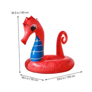Summer Fun Seahorse <b>Inflatable</b> <b>Pool</b> Float PVC Swimming Ring Adult Float Aid Relaxing Water Toy - Product Image 2