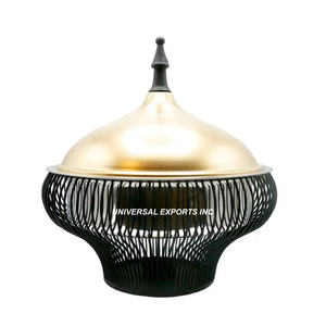 Tabletop Metal Hotpot Excellent Quality Handmade Designer Casserole Round Shape Dinnerware Decorative Metal <b>Food</b> <b>Warmer</b> - Product Image 6