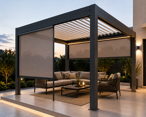 Pérgola Bioclimática Personalizable de Diseño Moderno, Retráctil, Impermeable, Resistente a la Putrefacción, con Recubrimiento de Polvo, Aleación de Aluminio Ecológica - Product Image 3