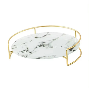 Plateau de service rectangulaire en métal, design moderne, luxueux, haut de gamme, nouveau modèle, vente chaude, nouvelle arrivée, fer forgé à la main, écologique, personnalisable - Product Image 4