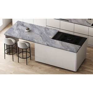 Prime Core Custom Kitchen Bathroom Vanity Tops Calacatta Quartz <b>Artificial</b> <b>Stone</b> Countertops Prefab Cut Fire Resistant - Product Image 1