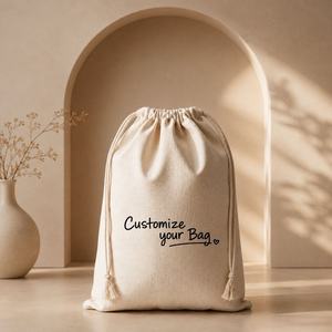 Sac à cordon en coton imprimé 150 GSM, 12x14 pouces, pour emballage cadeau artisanal - Product Image 5