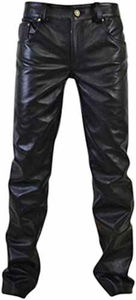 Pantalon en cuir pour homme décontracté anti-rides de designer Imperméable Respirant Teint uni Haute qualité Abordable - Product Image 6