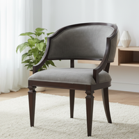 Chaise de salle à manger à bras en bois massif Karin, classique moderne et luxueuse, rembourrage pour la maison, le restaurant, l'hôtel, meubles de salle à manger