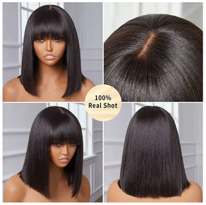 Perruques pour femmes frontales transparentes les plus vendues de haute qualité cheveux chinois vierges Style droit Original et Unique - Product Image 3