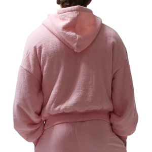 Sudadera con Capucha de Felpa Francesa Gruesa para Hombre, de Algodón para Invierno, con Estampado Personalizado de Fábrica, Tejido Waffle, Estilo Sherpa, Lavada y Moderna - Product Image 2