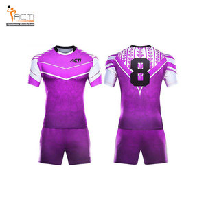 Fabricante de Pakistán 100% poliéster hecho sublimación Rugby uniforme cómodo tela estilo Rugby uniforme - Product Image 1