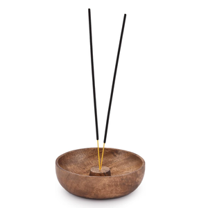 Porte-encens en bois fabriqué à la main avec base ronde, idéal pour la méditation, l'aromathérapie et la décoration du salon et de la chambre à coucher. - Product Image 1