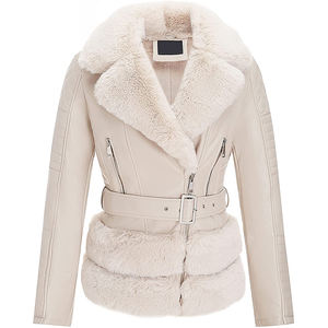 Chaqueta OEM de tela de alta calidad para mujer de invierno personalizada a prueba de viento para mujer con chaqueta de piel - Product Image 1