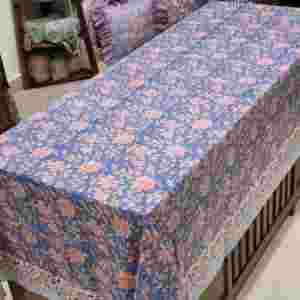 Mantel Sanvi K Handicrafts con Estampado de Orquídeas Damasco, 100% Algodón, Impreso a Mano, 60'' X 90'' - Product Image 4