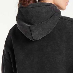 Nueva Sudadera con Capucha Oversize para Mujer, Estilo Vintage Desgastado con Lavado Ácido, Ecológica y Transpirable, de Poliéster y Algodón - Product Image 6