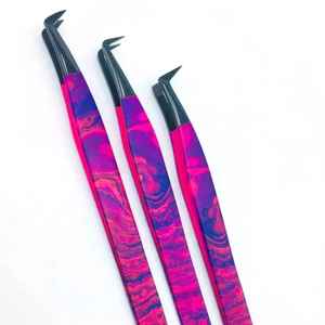 Fiber Tip Stainless Steel Eyelash Extension Tweezers Wholesale Private Label High Quality Professional <b>Tools</b> - Product Image 6