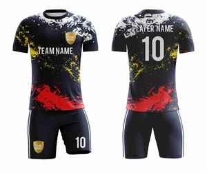 Uniformes de football personnalisés en gros |   Maillots de football OEM imprimés numériquement, respirants et légers 2026 |   Tenues d'équipe à manches courtes - Product Image 1