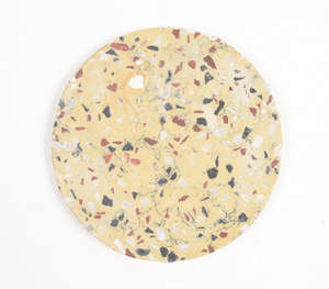 Posavasos de resina de madera de alta venta estilo de lujo 40mm de diámetro 8mm de espesor reutilizable ecológico para decoración de mesa blanco al por mayor - Product Image 1