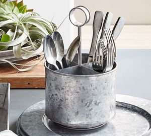 Best Selling Galvanized Metal Utensil Holder Kitchen Tabletop Restaurant Hotel - Product Image 6
