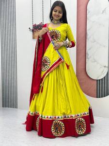 Último diseñador de algodón puro Gamthi impreso trabajo Lehenga Choli por FabZone - Product Image 2