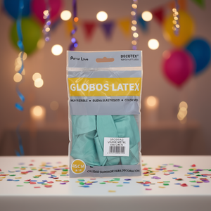 Palloncini in Lattice Decotex 45Cm Verde Metallizzato R18 per Decorazioni Festa - Product Image 3