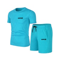 Conjunto de Camiseta y Pantalones Cortos para Hombre, Lisos, con Logotipo Personalizado, de Alta Calidad, Baratos, de Secado Rápido, Transpirables, Precio Bajo, Venta al Por Mayor de Fábrica