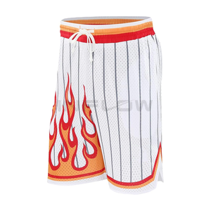 Short de basket-ball à sublimation en polyester 100% polyester extensible, avec impression Dtg, entrejambe de 5 pouces, pour hommes - Product Image 1