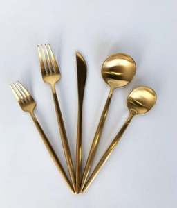 Juego de cubiertos de acero inoxidable de diseño moderno decorativo más vendido Juego de cubiertos para eventos de boda - Product Image 3